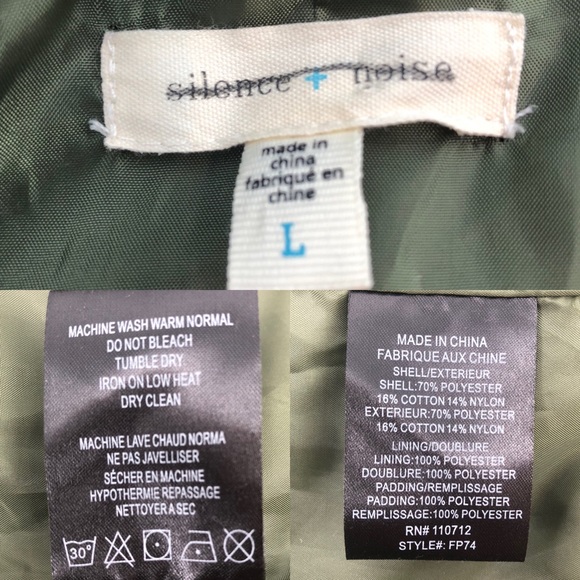 Silence + Noise Green Parka Coat - Picture 14 of 16